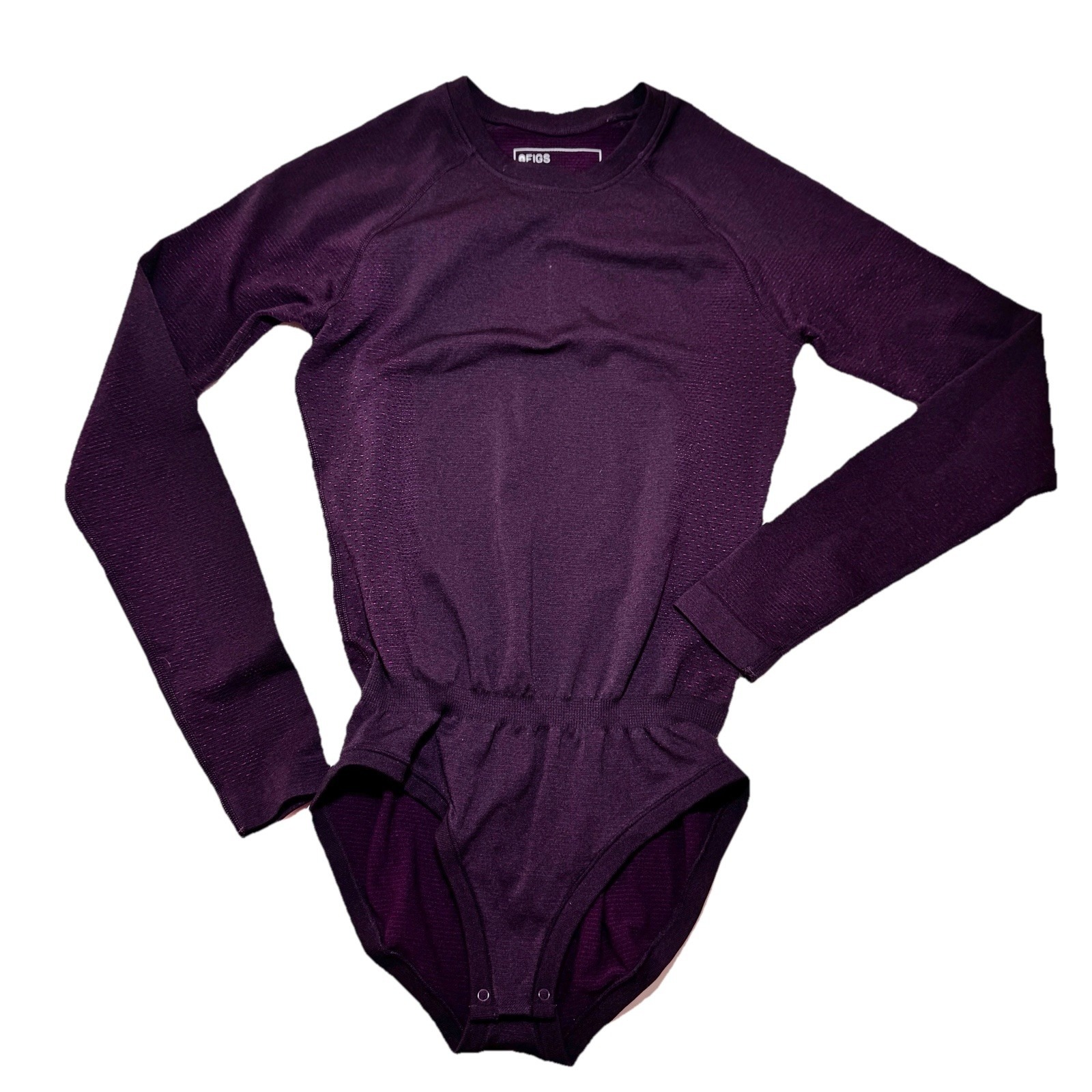 Figs Scrubs Salta Performance Seamless Bodysuit Xs Womens Plum Purple